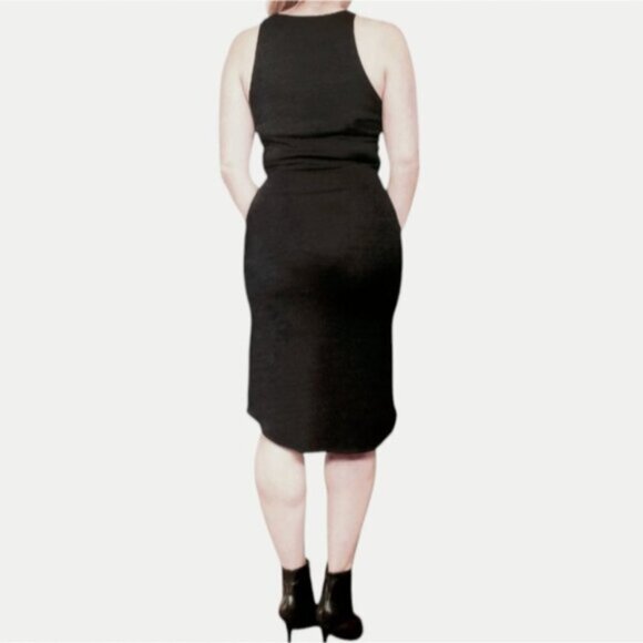 ARITZIA Wilfred Free "Chrissy" Black Jersey Knit Halter Dress - Picture 7 of 13